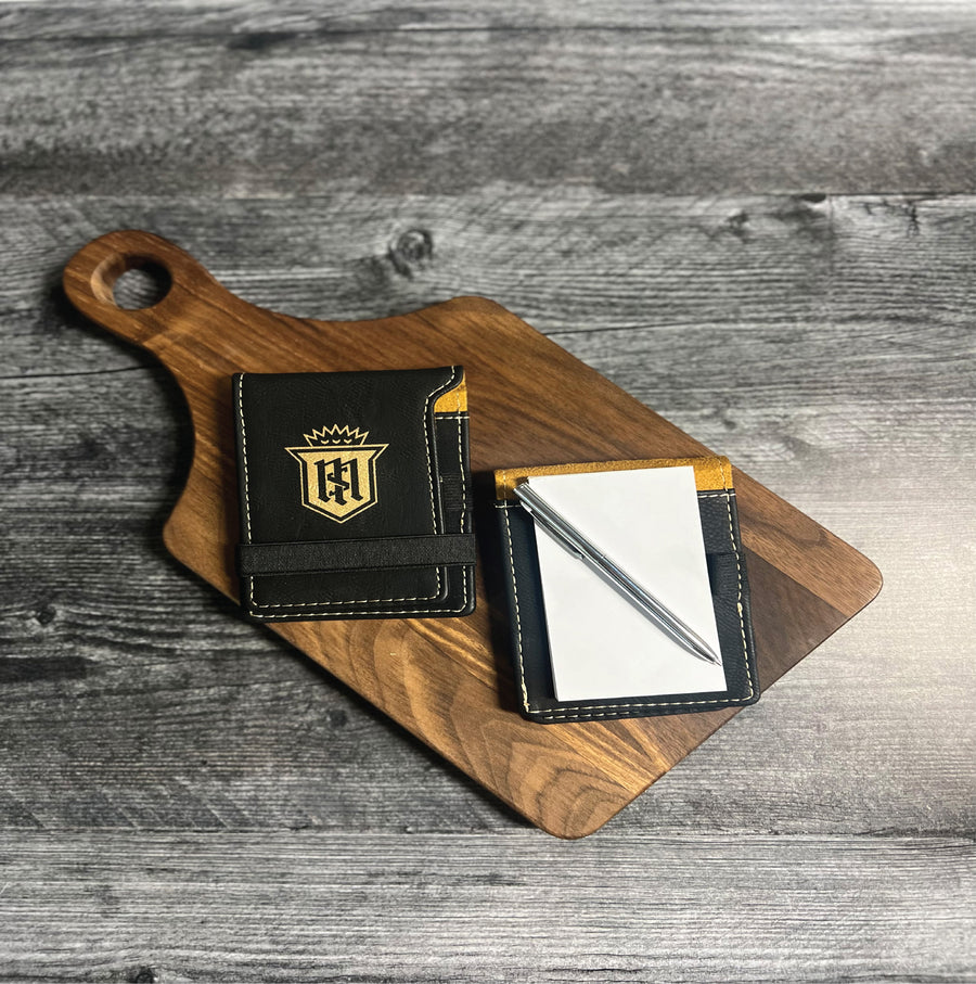 Servite Black + Gold Mini Notepad